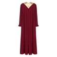 thumbnail image 4 of RUNQHUI Women’s Choir Robe Roman Cassock Flared Long Sleeves Pulpit Robe and Pastor Burgundy L, 4 of 7