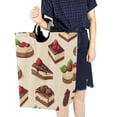 thumbnail image 4 of Yayeee Freestanding Laundry Hamper with Handle Collapsible Large Storage Basket for Clothes, Strawberry Cake, 4 of 7