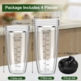 thumbnail image 4 of Vasos de batidora de repuesto UBYNID para Ninja de 700 ml y 900 ml, 4 of 7