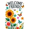 thumbnail image 2 of America Forever Sunflower Welcome Friends House Flag, 28 x 40 inch Double Sided, Welcome Sign floral Decorations, Friends Yard Flag, Friendly Greeting Outdoor Flags for Lawn and House DÃ©cor, 2 of 5