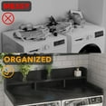 thumbnail image 6 of Waterproof Washer Dryer Countertop with Non Slip Pads,Wood Topper with Shelf and Edge,Double Layer Organizer Dryer Covers,54" Width x 27.5" Depth,for Laundry Counter Storage Organization,Black, 6 of 7