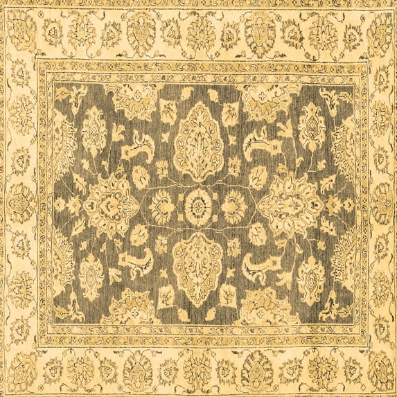 Ahgly Company Indoor Square Oriental Brown Traditional Area Rugs, 3' Square