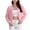 Pink, variant on XMMSWDLA Women's Casual Cardigans Open Front Short Cardigan Button Long Sleeved Cropped Sweater Outwear
