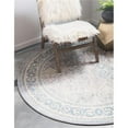thumbnail image 1 of 7 ft. 3 in. x 7 ft. 3 in. Kasern Salzburg Round Rug, Gray, 1 of 1