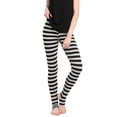 thumbnail image 1 of Inspire Chic Leggings para Mujeres Impresas de Cintura Alta con Banda Elástica, Pantalones de Yoga con Espolón 2XL Negro Rayas Grises, 1 of 1