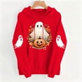 thumbnail image 4 of Women's Halloween Pullover Hoodies Oversized Funny Cute Print Sweatshirt with Pocket Lightweight Casual Long Sleeve Tops, 4 of 7