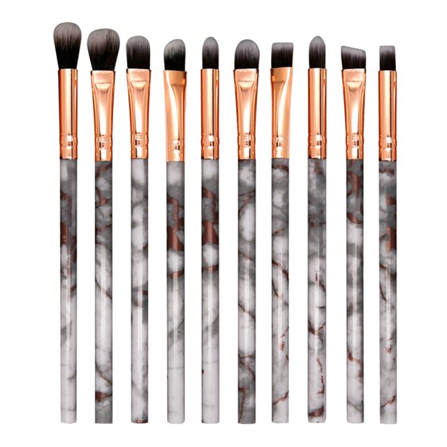 Fridja 10PC Portable makeup brush set, foundation brush, eye shadow brush set
