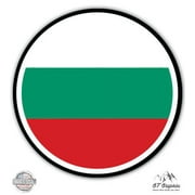 Bulgaria Flag - 3" Vinyl Sticker - For Car Laptop I-Pad Phone Helmet Hard Hat - Waterproof Decal