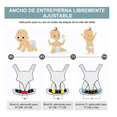 thumbnail image 5 of Cangurera Bebe Mochila Portabebés Canguros Ergonómica Asiento Lab.G  Azul Gris, 5 of 5