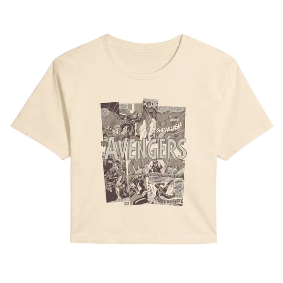 Avengers - Panels Earth Tones Cropped Graphic T-Shirt