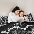 thumbnail image 4 of Manfei Pretty Pearl Print Queen Comforter Set,Classic Leopard Pattern Comforter Sets Queen,Black,Black Reversible,3-Piece,1 Comforter and 2 Pillowcases, 4 of 7