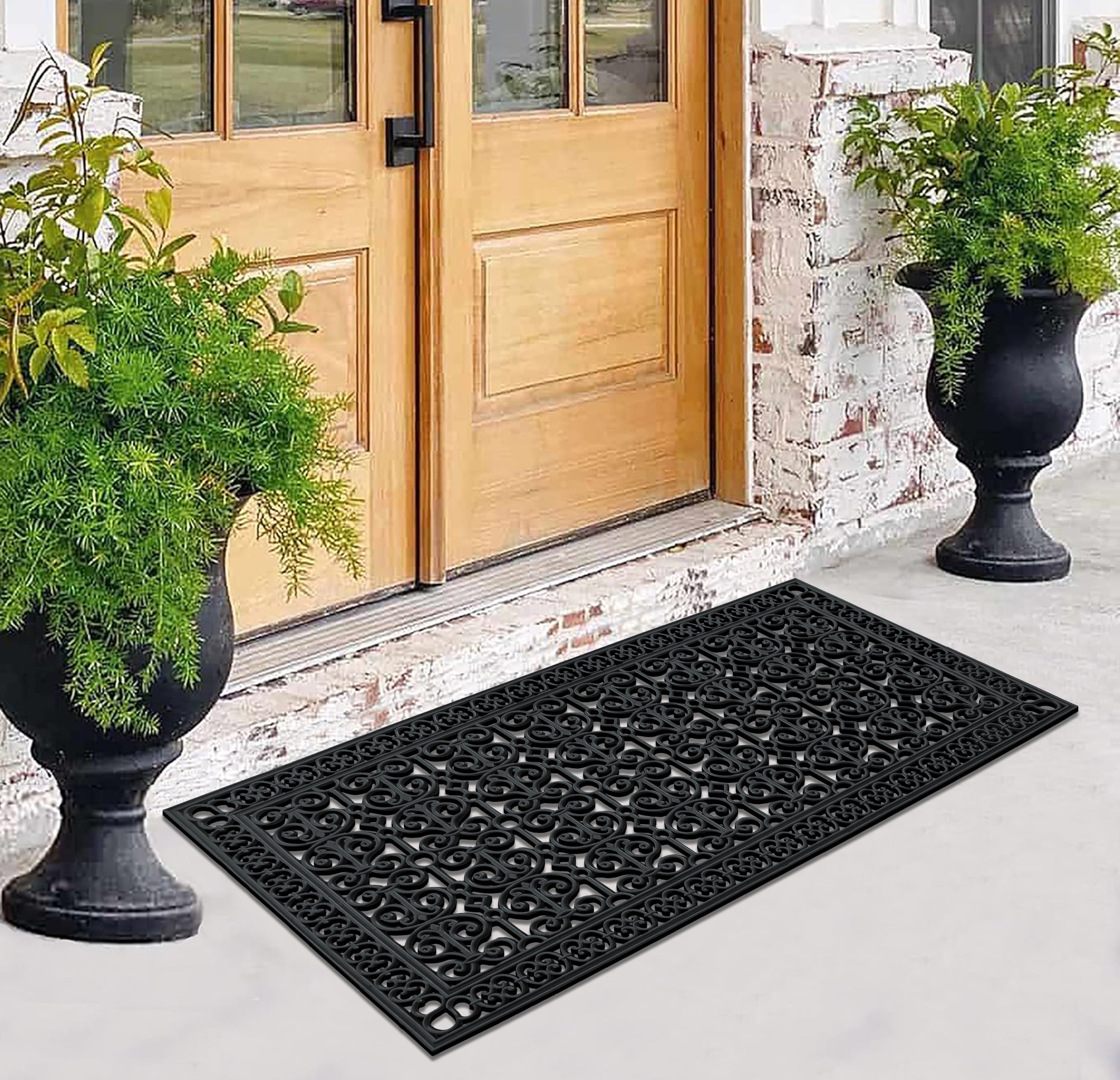 A1HC Natural Rubber Large Doormat 36”x72” - Heavy Duty Entry Mat