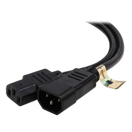 UPC: 0037332180407 | Tripp Lite Model P004-006-13A 6 ft. Black 16AWG SJT 13A 100-250V IEC-320-C14 to IEC-320-C13 Power Cord Male to Female