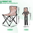 thumbnail image 3 of 600D Oxford Camping Chair Portable Foldable Chair Supports 220 lbs for Picnic, Fishing, Backpacking Pink Cute Christmas Icons, 3 of 8