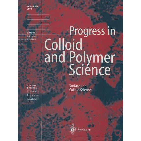 Progress in Colloid and Polymer Science Surface and Colloid Science, Book 116, (Paperback)