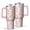 Halloween Ghost Pumpkin, variant on 40 Oz Tumbler with Handle,Tumbler with Lid,Double Wall Insulated Cup Stainless Steel Travel Mug,Water Bottle for Iced Tea,Coffee,Cold Beverages,Halloween Ghost Pumpkin Bow Pink Pattern (2)