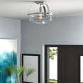 thumbnail image 2 of Designers Fountain Jaxon Brushed Nickel 1 Light Semi Flush Mount Ceiling Light, 90611-BN, 2 of 8