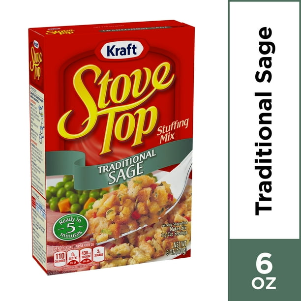 Kraft Stove Top Traditional Sage Stuffing Mix, 6 oz Box