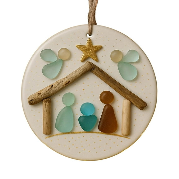 Handcrafted Sea Glass Heart Friendship Decoration – Elegant Recycled Sea Glass Gift for Celebrating Eternal Bonds, Home Decor, and Thoughtful Gift for Special Occasions