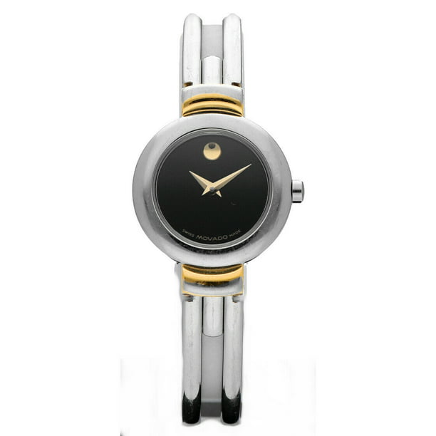 Movado 97 A1 809 A Two Tone Stainless Steel Bangle Swiss Quartz Ladie's  Watch