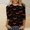 #0156-Black, variant on Halloween Tops Women 3/4 Sleeve Round Neck Spider Web Print Loose Blouse Casual for Fall