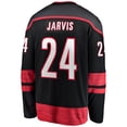 thumbnail image 3 of Men's Fanatics Seth Jarvis Black Carolina Hurricanes Home Breakaway Jersey, 3 of 3