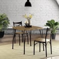thumbnail image 4 of Furniture of America Palmer 3-Piece Dining Set, Gray and Bronze, 4 of 9