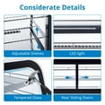 thumbnail image 5 of 4.6 Cu.Ft Commercial Cake Display Refrigerator With Led Lighting, Countertop Refrigerator Display Case, Pastry Display Case, Double-Layered Glass Commercial Bakery Display Refrigerator, 110V, 5 of 8