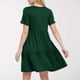 thumbnail image 3 of Vestido largo con volantes en colores lisos para mujer: manga corta, fluido, cómodo, versátil para fiestas/playa, tallas S-XXL., 3 of 6
