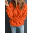 thumbnail image 4 of Orange Solid Classic Crewneck Pullover Sweatshirt, 4 of 8