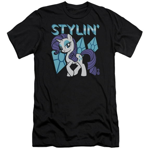My Little Pony TV Stylin S/S Adult 30/1 T-Shirt Black
