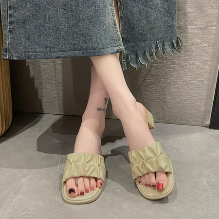 

Vedolay Sandals for Women Women Walking Slippers with Arch Support Anti-Slip Breathable Sandal Slip On Flip Flops Gray 6.5