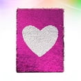 thumbnail image 3 of Masteelf A5 Heart-Shaped Sequin Notebook with Sparkling Cover, Memo Journal for Diary, Travel, and Notes (Rosy ), 3 of 8