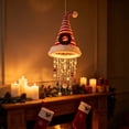 thumbnail image 3 of Lighted Santa Hat Hanging Chandelier,Fabric Christmas Hat‑Shaped Hanging Decor With Warm LED String Lights For Porch Entryway Ceiling Covered Outdoor Holiday Display.B, 3 of 6