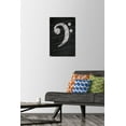 thumbnail image 2 of Bass Clef - Chalk Wall Poster with Push Pins, 14.725" x 22.375", 2 of 3