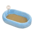 thumbnail image 1 of Cama ovalada para gatos, rascador, protector de muebles con pelota, juego de persecución, sofá, juguetes de entrenamiento, tablero rascador para gatos Azul, 1 of 8