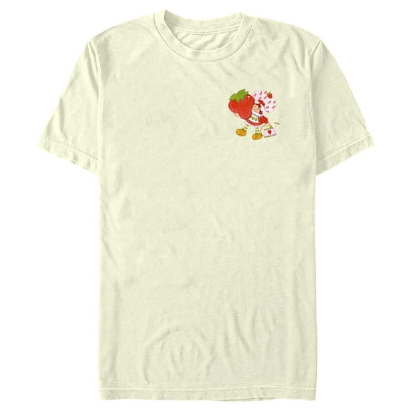 Men's Strawberry Shortcake Cute Berry Gardener Badge Graphic T-Shirt