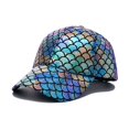 thumbnail image 1 of Gorra de béisbol de poliéster con estampado de escala de sirena para adultos, 1 of 3