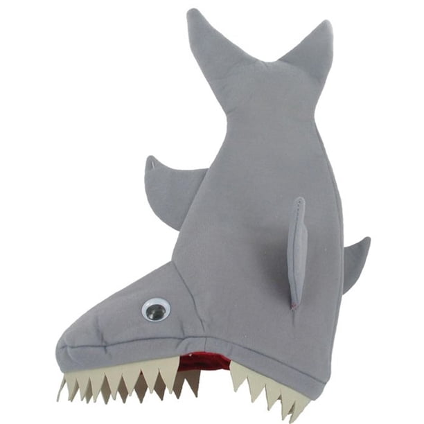 Shark Party Vertical Plush Shark Hat with Felt Teeth - Walmart.com
