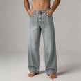 thumbnail image 6 of ZUBMGKTE Men's Heavyweight Wide-Leg Relaxed-Fit Jeans: Y2K Casual Style, Relaxed-Fit Jeans for Work, the Office, and Street Style, 6 of 6