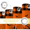 thumbnail image 4 of Fsddascl Halloween Orange Blackout Curtains for Bedroom/Living Room, Thermal Insulated Kitchen Curtains, Cartoon Castle Bat Plaid Moon Black Grommet Darkening Window Treatment Drapes 52"x84"x2, 4 of 6