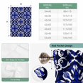 thumbnail image 4 of Blue Boho Floral Tie Up Curtain Valance for Window,Adjustable Rod Pocket Window Curtains Shades,Abstract Oriental Bohemian Flower Light Filtering Valance Drapes for Living Room Bedroom 52"x63", 4 of 9
