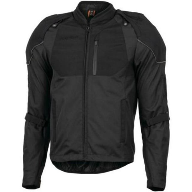 First Gear 526170 Palisade Mens Textile Motorcycle Jacket, Black - Medium