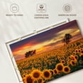 thumbnail image 6 of Elephant Stock Sunflower Field Dusk Wall Art - Horizontal Canvas Wall Art - Living Room Wall Decor - Nature Canvas - Purple And Teal Decor - 24" x 16", 6 of 8