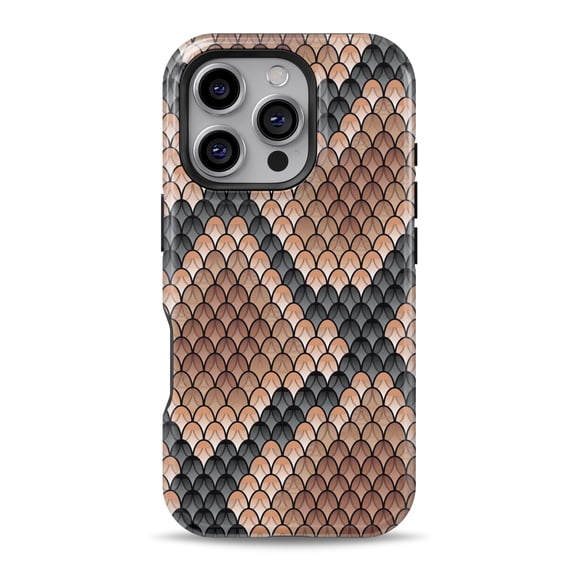 DesignSkinz Scratch-Resistant Hard Slim Case Compatible with iPhone 16 (Compatible with MagSafe) - Snake Skin Pattern V1