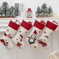 thumbnail image 4 of Calcetines navideños Chimenea Juego de 4 calcetines navideños Familia infantil Calcetines navideños rojos Decoración navideña, 4 of 4