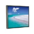 thumbnail image 3 of Stupell Industries Tropical Beach Shoreline Coastal Photography Gray Floater Framed Art Print Wall Art, 3 of 6