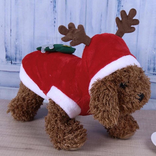 Ropa para perros de lana Abrigo para perros Navidad Encantadora mascota Elk Abrigo cálido con capucha (XL) Ndcxsfigh Nuevos Originales