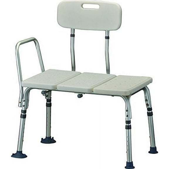NOVA Medical Products Portable Bath Transfer Bench, White, 11 Pound