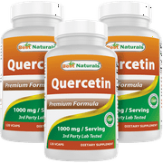 3 Pack Best Naturals Quercetin 1000 mg/Serving 120 Vegetarian Capsules | Immune Health